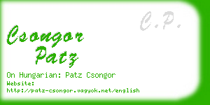 csongor patz business card